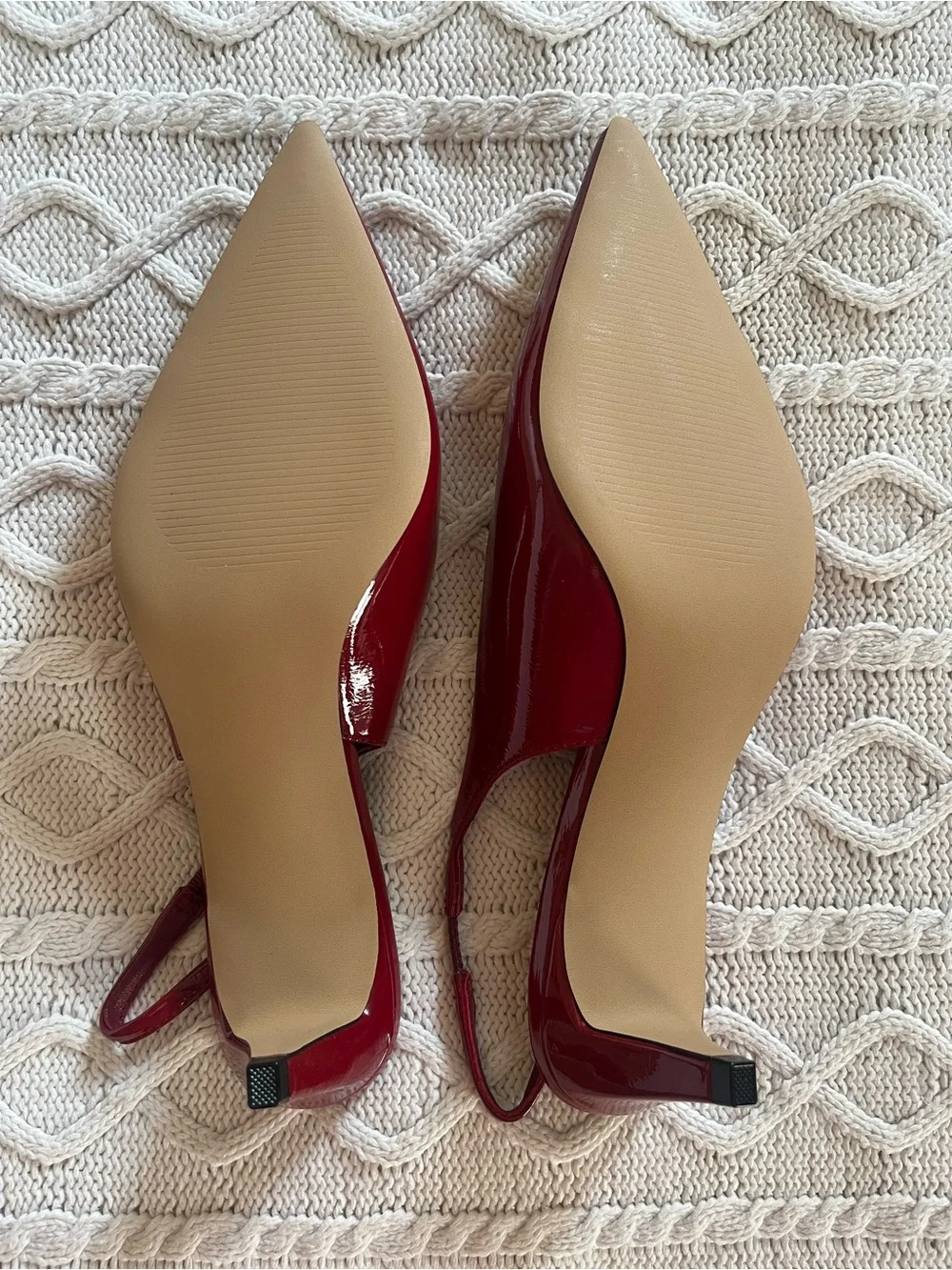 Steve Madden Alynna Red Patent Slingback Pointed Heels Various Sizes